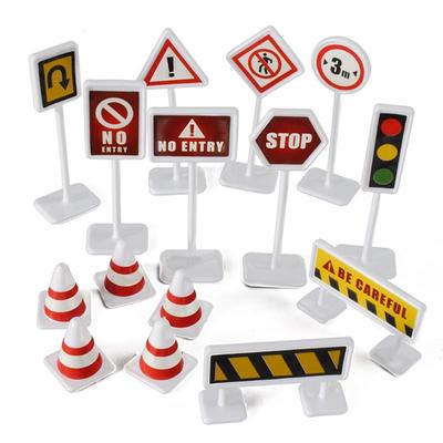 15Pcs/Set Road Block Mini Traffic Signs Model Toy Traffic Signs  Model Toy   Birthday Gifts