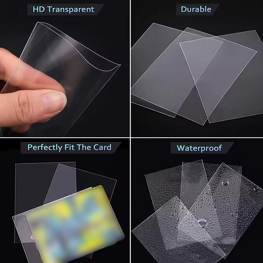 300/100Pcs 66X91Mm Card Sleeve Game Card Sleeve Protector For Italian Brainrot Collectible Cards Storage Trading Card Sleeves