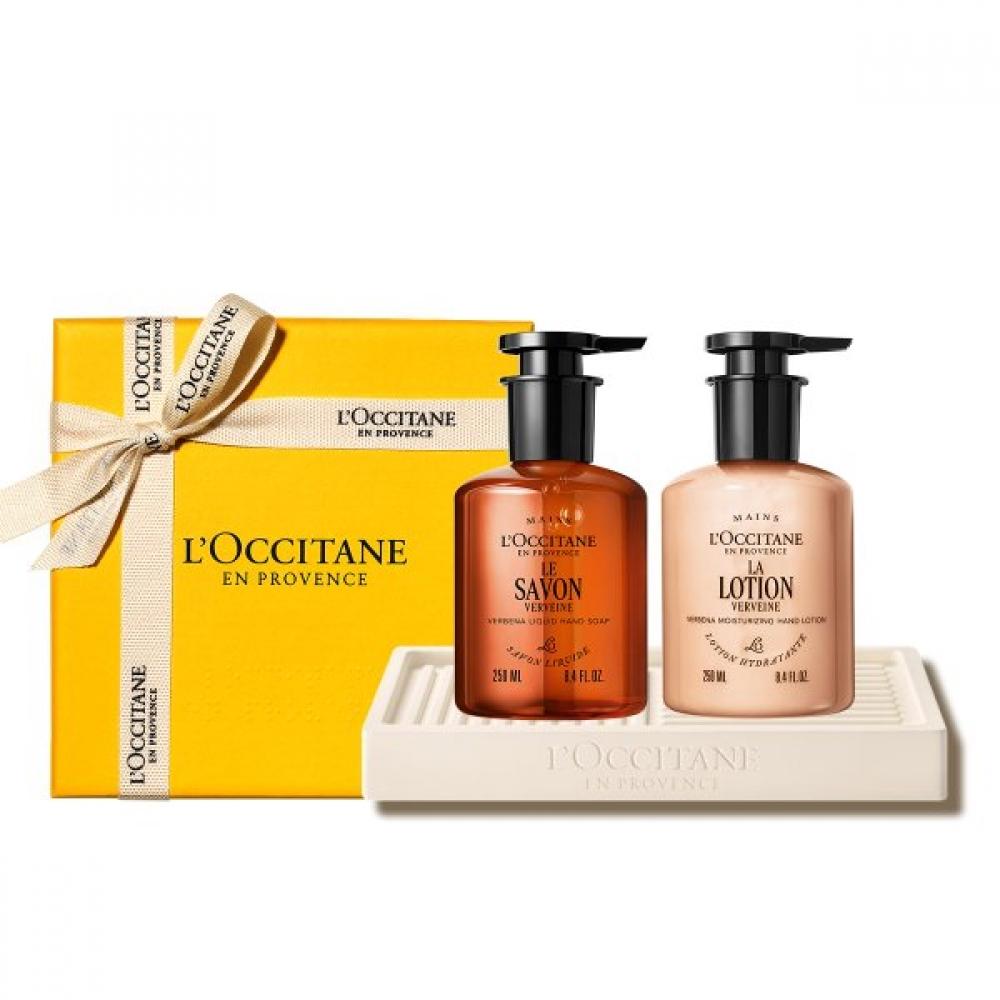 L Occitane Shea Verbena Liquid Hand Soap Duo Set 250mL +Soap Tray Single option