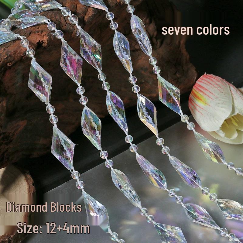 Earth Toned Acrylic Bead String: 8+4mm Beads for Wedding, Christmas Tree Decor & DIY Jewelry