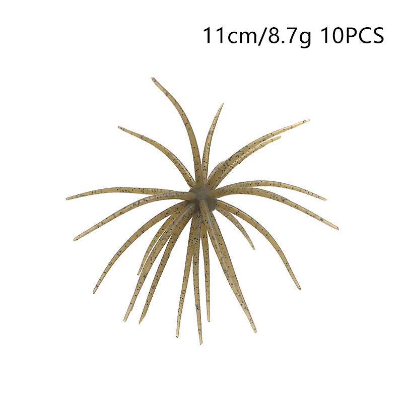 10 Pezzi 2,8g 8,7g Esca Morbida Riccio di Mare TPE Silicone Lure da Pesca Attrezzatura Portatile per Pescatori Principianti