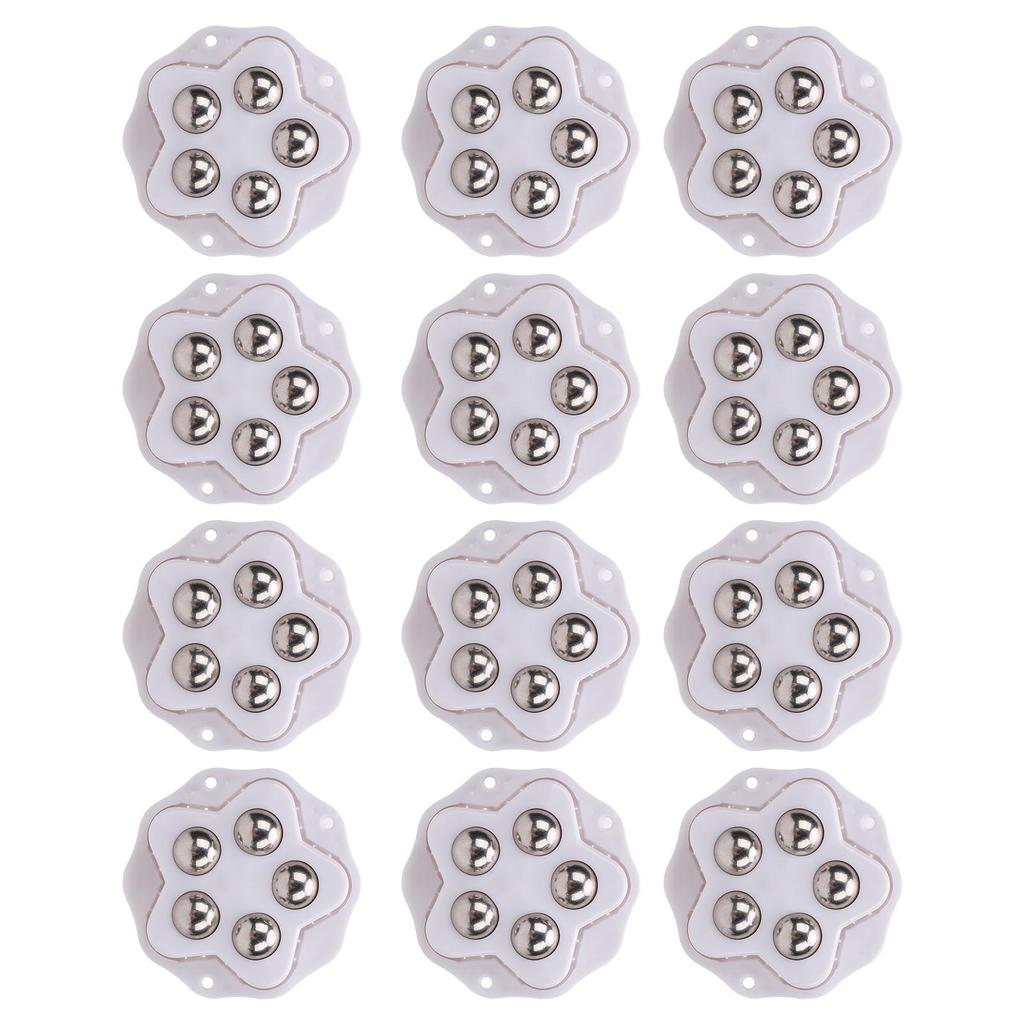 12PCS Self Adhesive Caster Wheels with Brake Pads 360 Degree Rotation Heavy Duty Furniture Casters for Appliances Bookcase Nightstand  