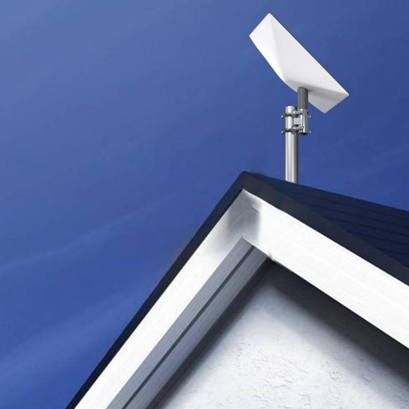  Bolt Clamp Set Weather Resistant Antennas Mounting Brackets Heavy Duty Steel  Brackets Quick Fixing for Satellite V2