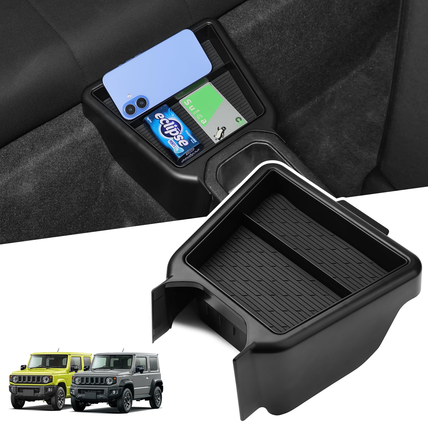 

Auto Spec Suzuki Jimny Rear Console Jimny Console Smartphone Jimny Nomad Easy Rear Seat ABS Car Custom Parts jb64/jb74 Box, Sierra-Specific Tray, чёрный