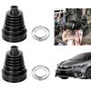 2pcs Universal Car CV Boot Kit Constant-Velocity Dust Cover Joint Dust Cover Elasticity Drive Anti-Aging Wear