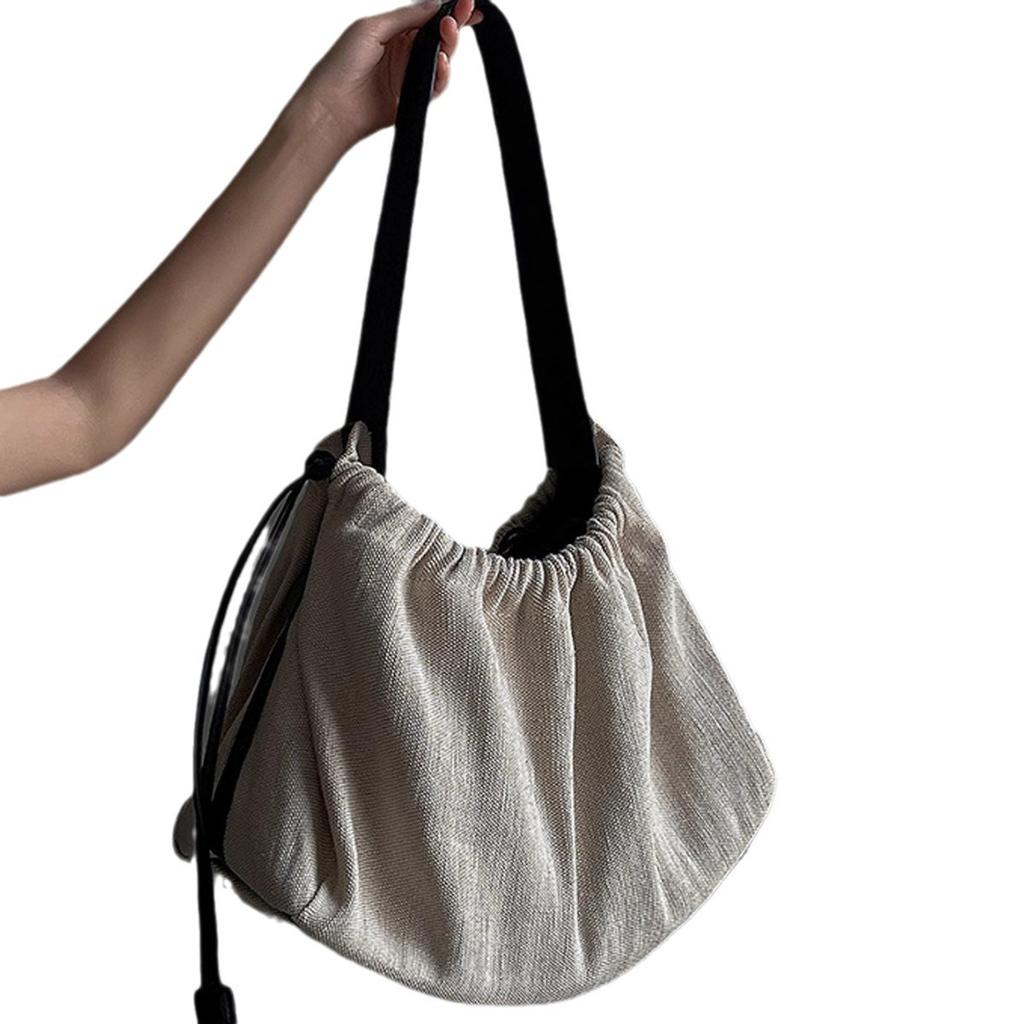 Leisure Women's Canvas Tote Bag Lightweight Large Capacity Travel One Shoulder Crossbody Bags Temperament Commuter Handbags