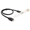 Cablecc USB Front Panel Header to Female Extension with Panel Mount Screws 3.1 USB-C Type-C Cable, 40cm,