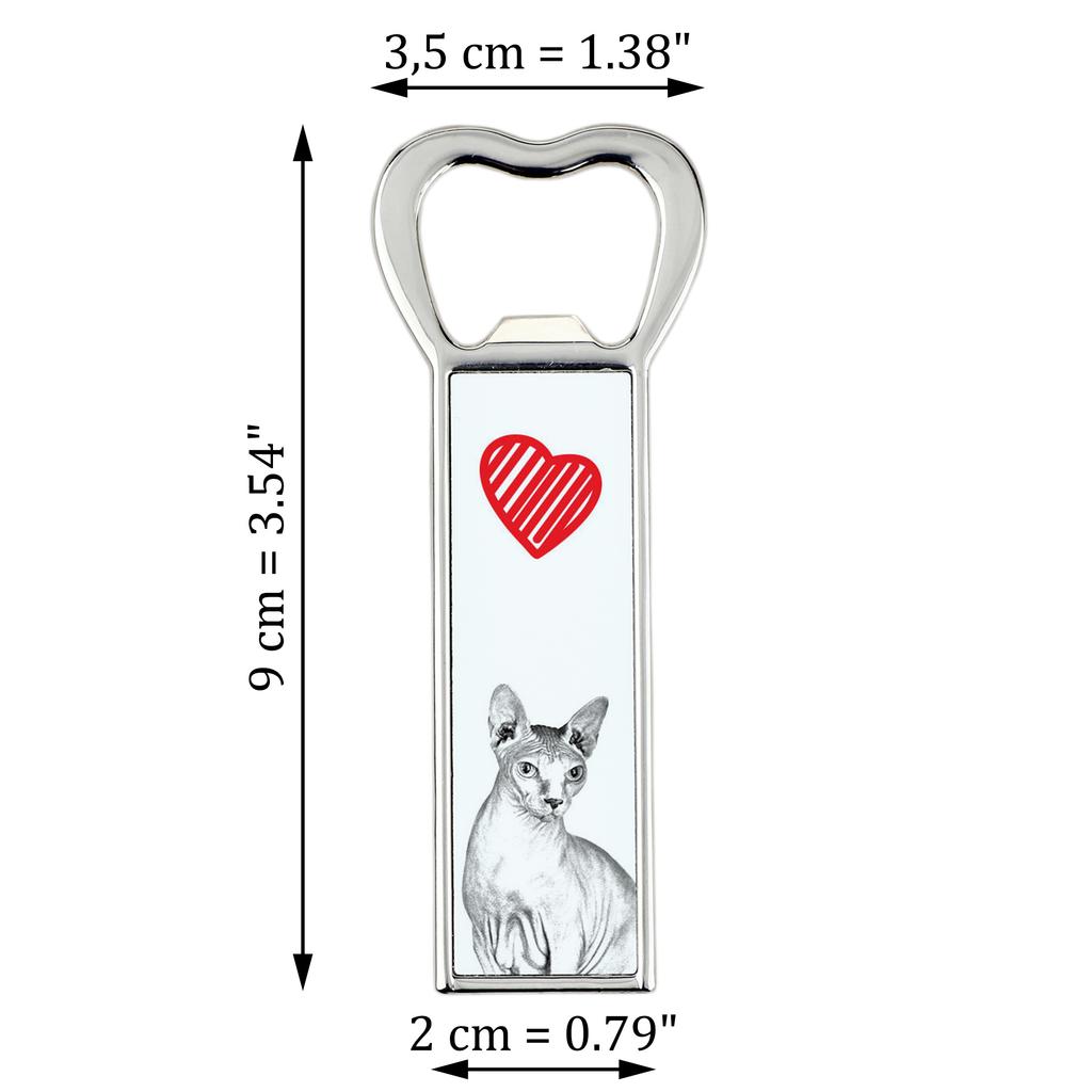 Sphynx – Bottle opener with a cat, personalized fridge opener | Art-Dog