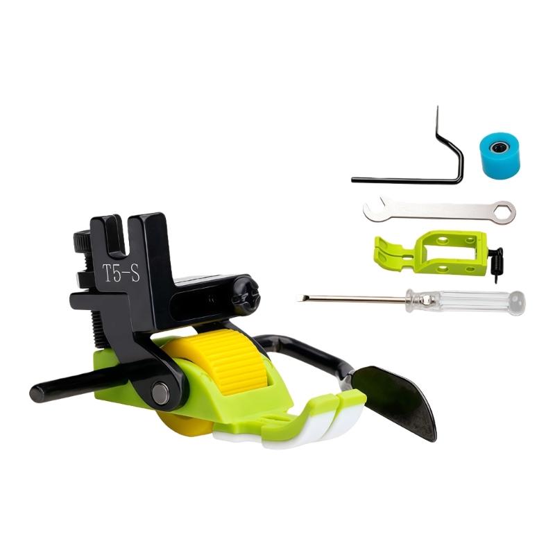 5-in-1 Mehrzweck-Rollsaumfuß mit linken und rechten Führungen Nähmaschinenfuß für Stoffschneiderei Quilting