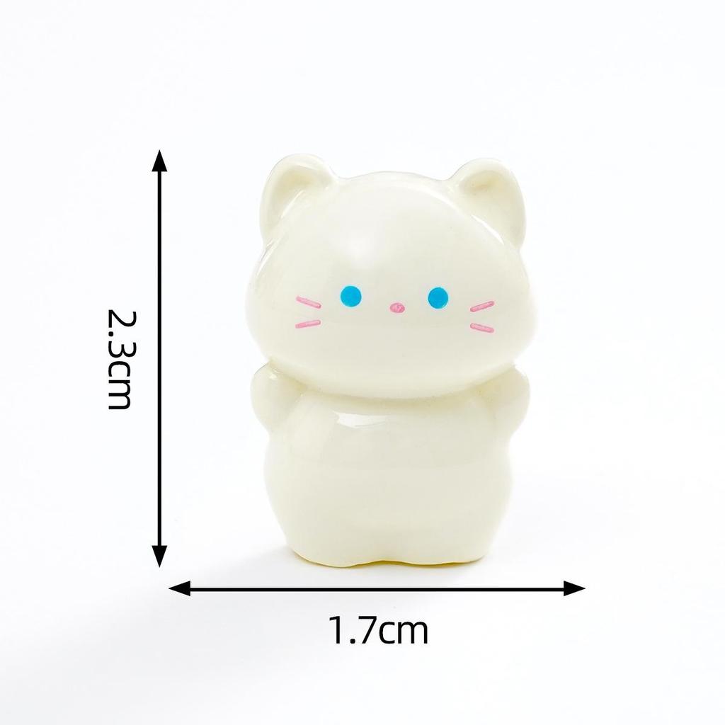 6Pcs/set Cartoon Mini Cat Animal Miniatures Resin Ornaments Fairy Garden Decoration Moss Terrarium Micro Landscape
