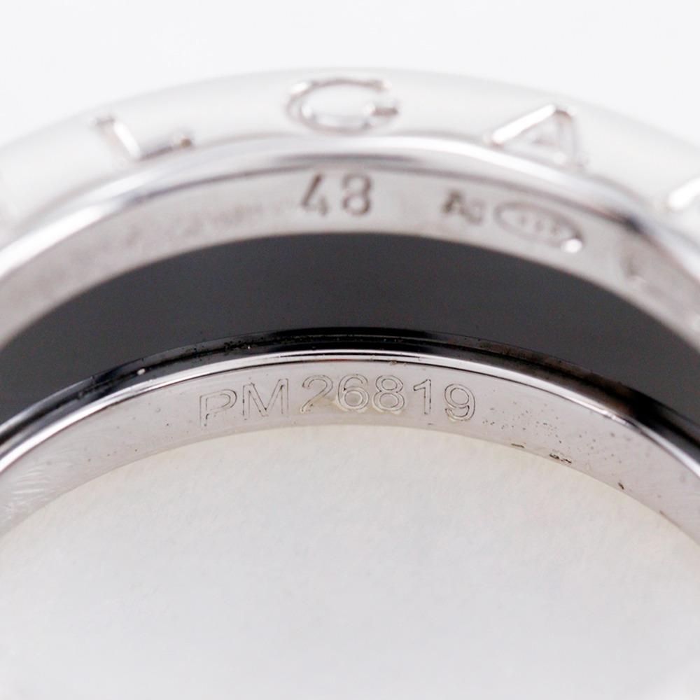 BVLGARI Save the children Ring Silver925/Black ceramic #4.3(US Size) 5.9g Women Used