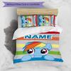 3pcs My Little Pony6 Cover Set - Personalized Name, HD Printed Bedding with 1 Cover and 2 Pillowcases - Perfect for Home Decor, Easy Care