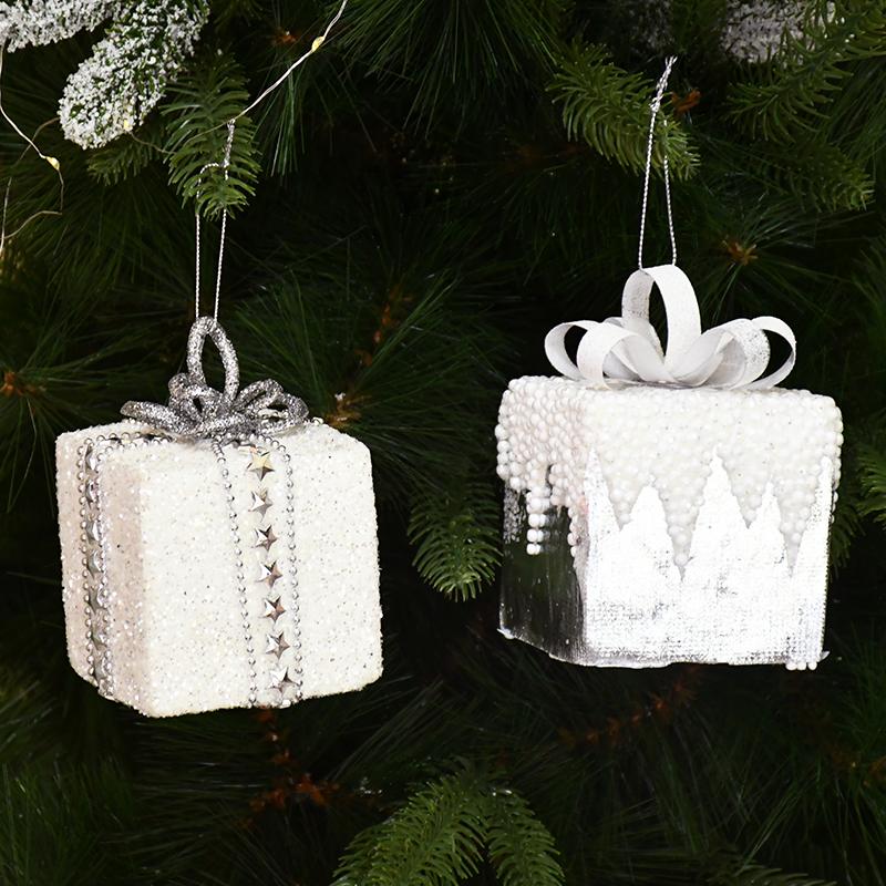 Big Christmas Balls Ornament White Foam Xmas Tree Hanging Pendant Gift 2025 New Year Home Party Decoration Navidad 2025 Supplies