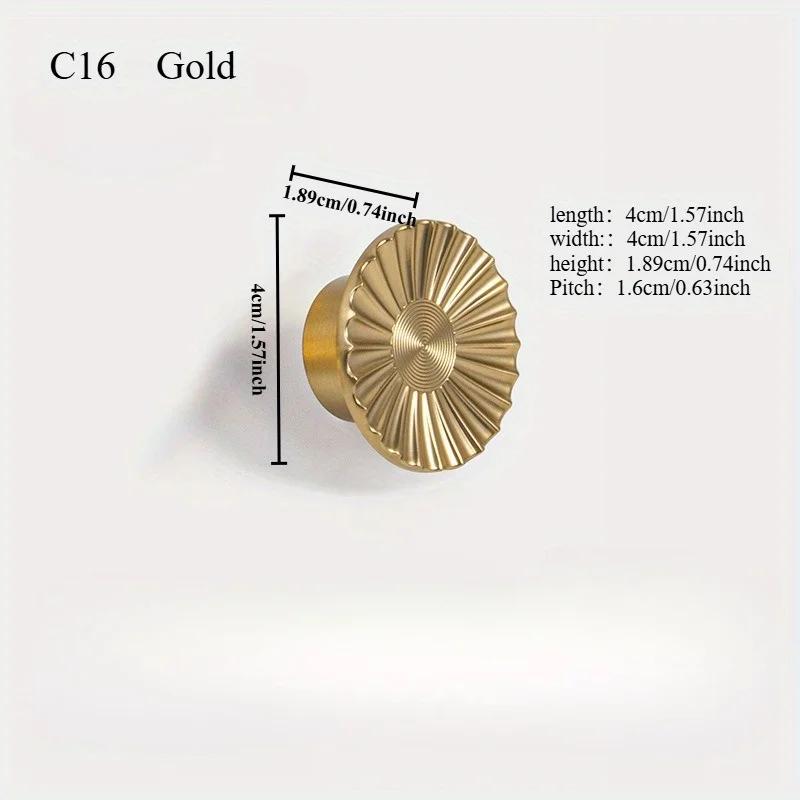 1Pc Light Luxury Handle French Semi-circular Fan-shaped Handle Gold Cabinet Drawer Door Handle Hardware Furniture Accessories