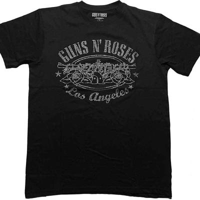 Guns N' Roses LA Logo T-Shirt Black New