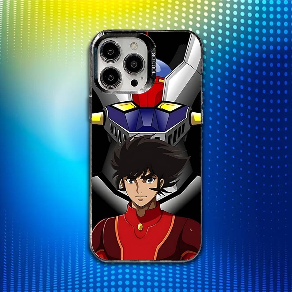 M-Mazinger Z Robot Phone Case For iPhone 17,16,15,14,13,12,X,8,Pro,Max,Plus,E,SE4,Air,Mini IMD Matte Black