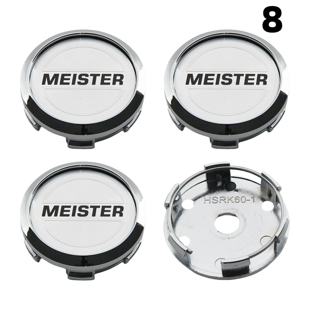 4PCS OD 60MM / ID 56MM Cap For Rims WORK EMOTION EQUIP MEISTER VS Emblem Wheel Center Cap Sport Car Logo Wheel Cover Hub Caps