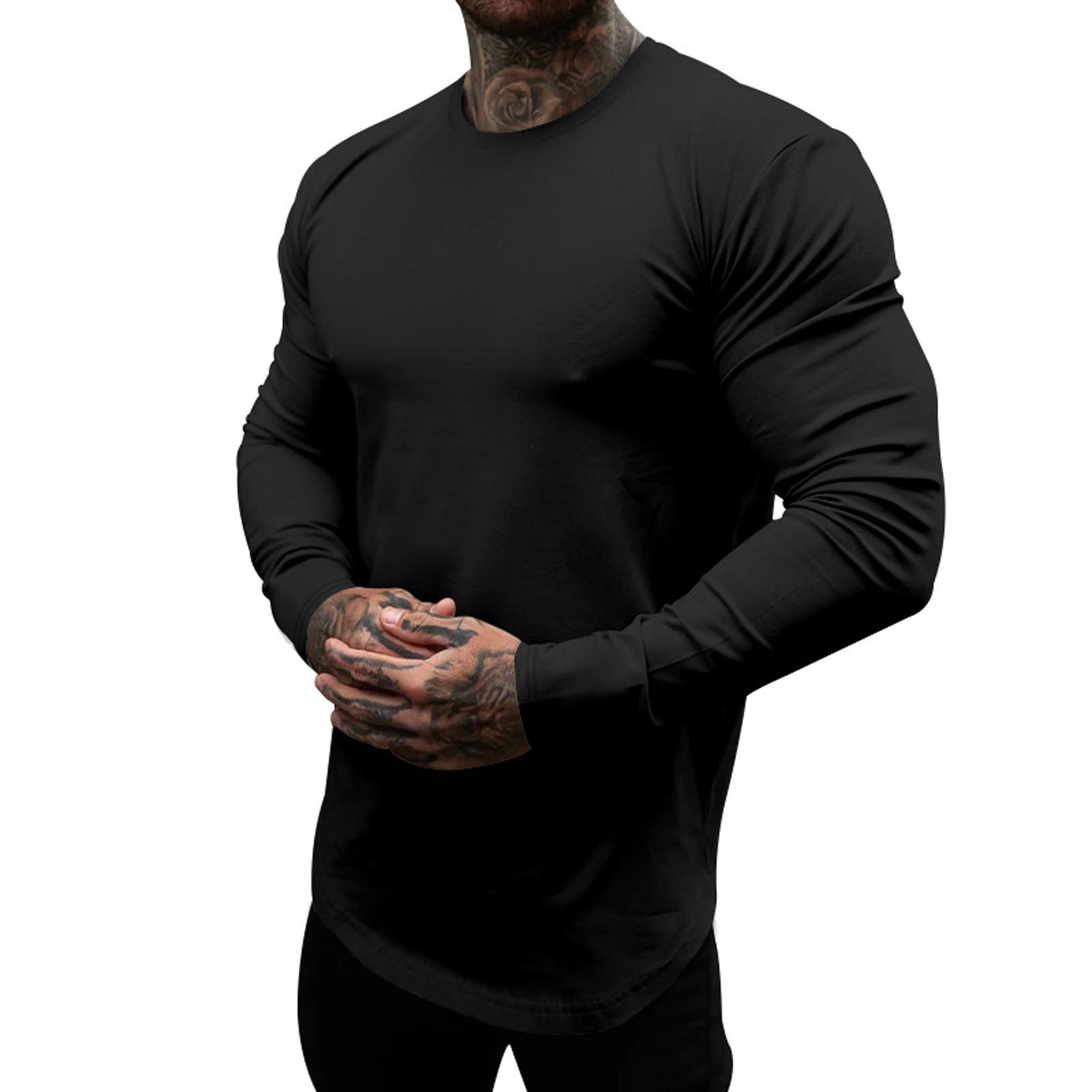 

Чоловіча футболка Одяг з круглим вирізом Одяг Відкритий одяг з довгими рукавами Модельєр Вінтаж M чорний