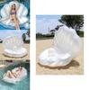 Stylish White Pearl Seashell Water Float Bed For Adults Pvc Material