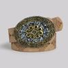 European and American Women's Fashion Turquoise Retro Embossed Belt