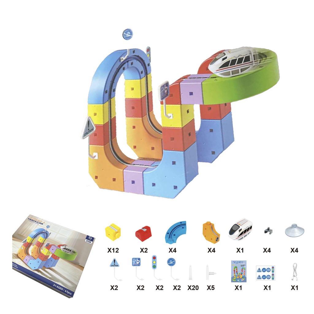 Pociąg Elektryczny Zestaw Pociągów, Mieszany z Kształtowanymi Trasami Pociągów 3D do Interaktywnych Gier Rozrywkowych i Prezentów