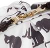 African cat pattern round pouch PWGB202553 OWHT [Gelato Pique]