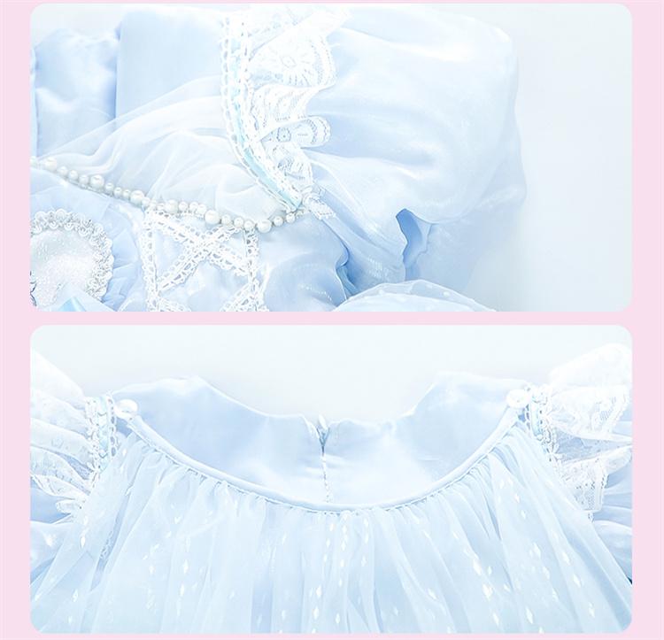 Girls' Summer Dress 2026 New Style Baby Girl Elegant and Beautiful Elsa Princess Dress Children's Summer Dress Dress