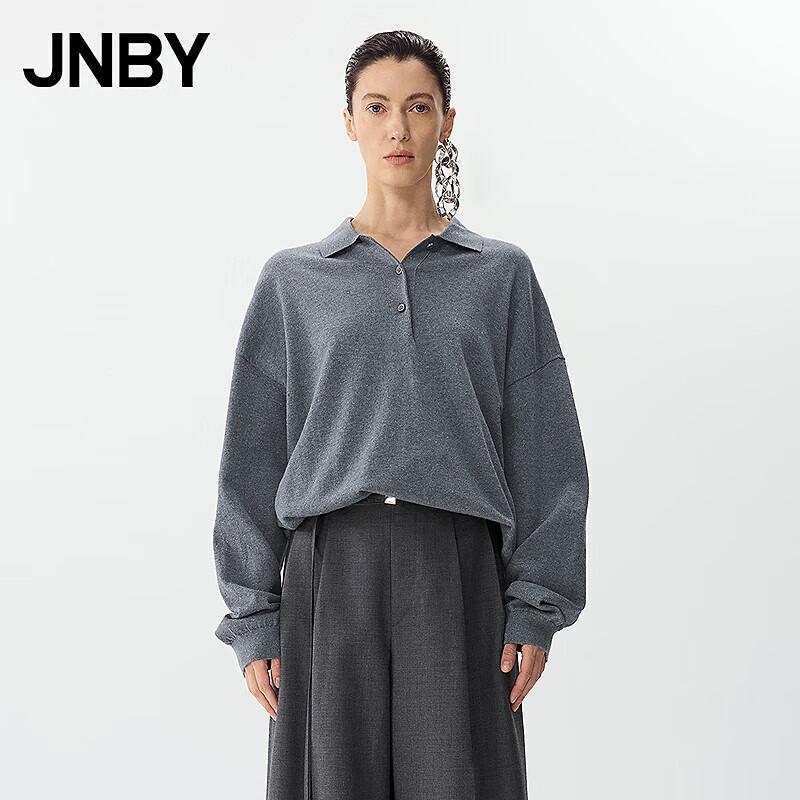 

JNBY 2025 Весенний Свободный Трикотажный Свитер Поло Т-образного Силуэта S