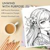 A4 Anime Girl Thickened Coloring & Drawing Book