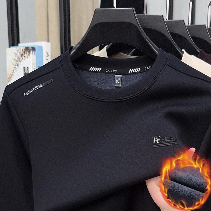 Men's Autumn/Winter Crew Neck Silk Fleece Sweatshirt