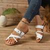 New Summer Plus Size Women's Toe Thong Fashion Flat Heel Casual Slide Sandals
