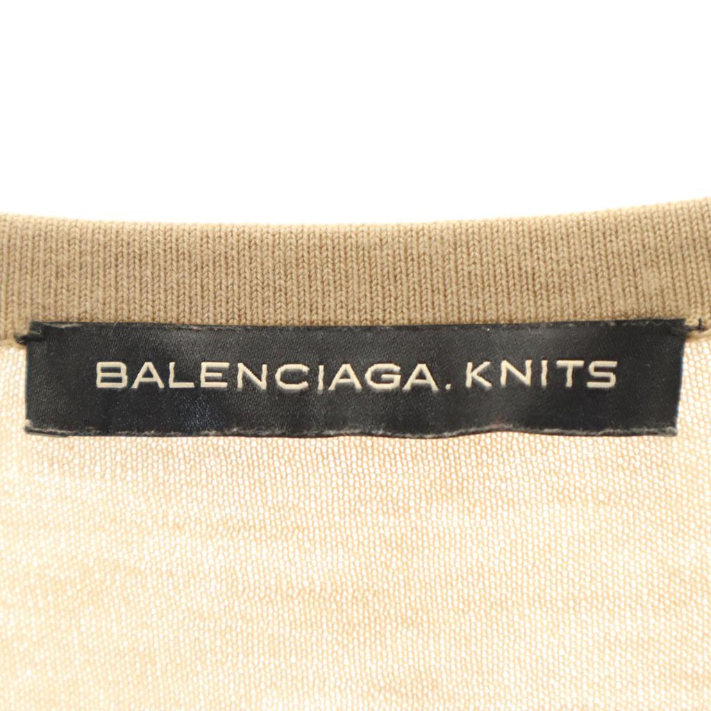 BALENCIAGA Long sleeve V neck sweater 38 beige Men's Used