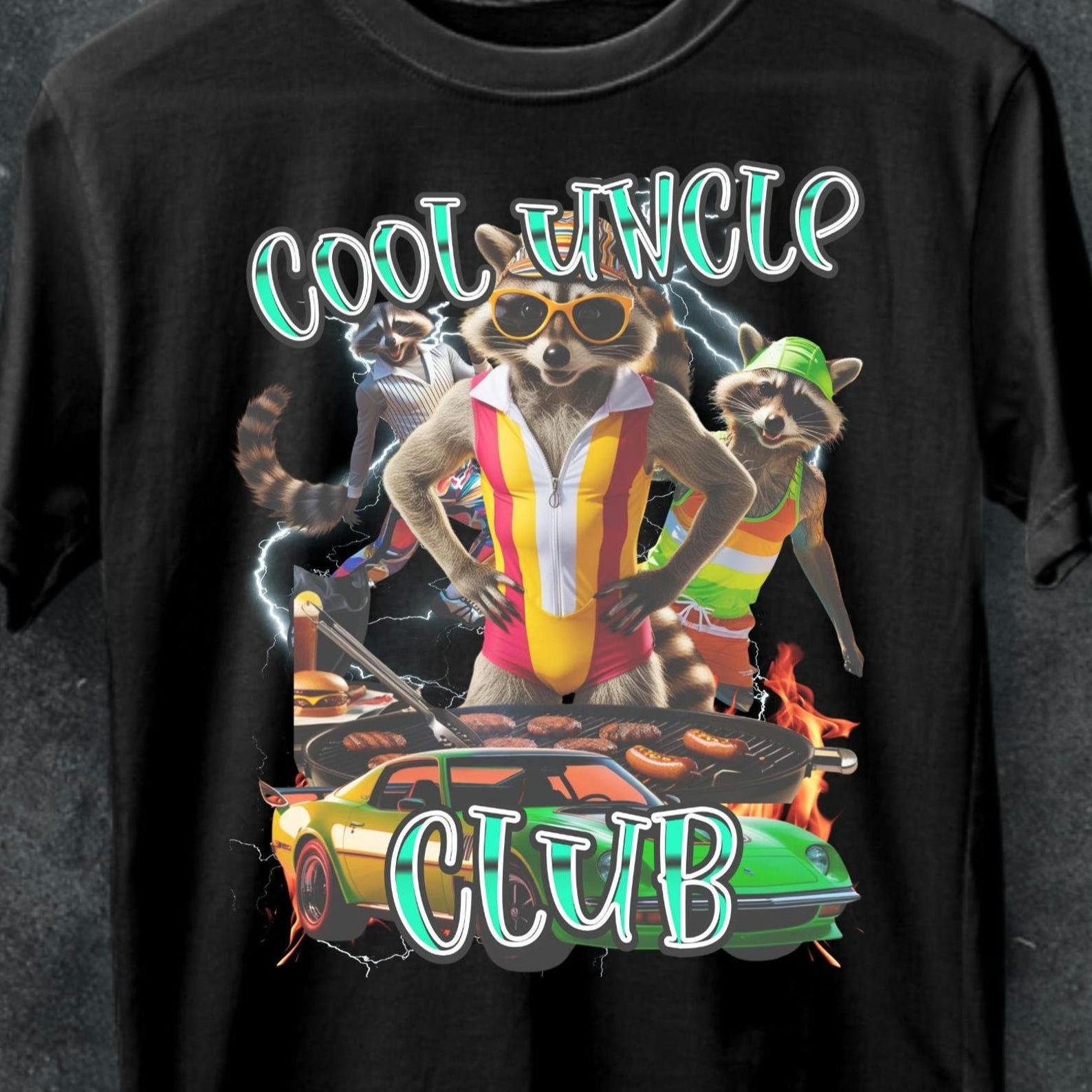 Uncle Club Raccoon Meme T-Shirt S
