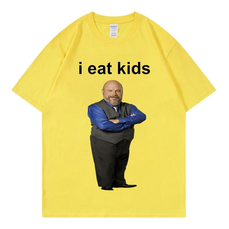 Bertram I Eats Kids Funny Meme T Shirt High Streer Fashion Trend Short Sleeve Tshirt Summer High Quality Cotton Tshirts Unisex
