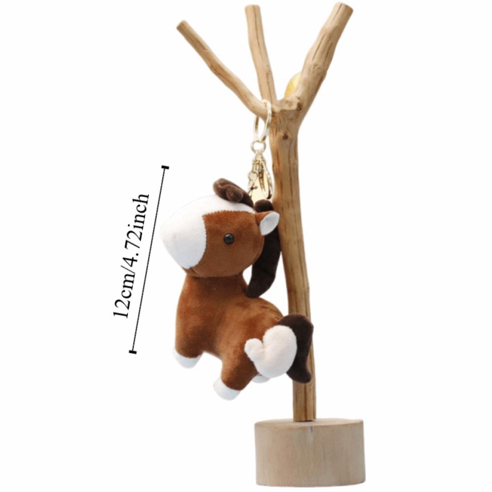 Cute Pullable Plush Horse Pendant Mascot Dolls Plush Horse Doll Pendant Car Decoration