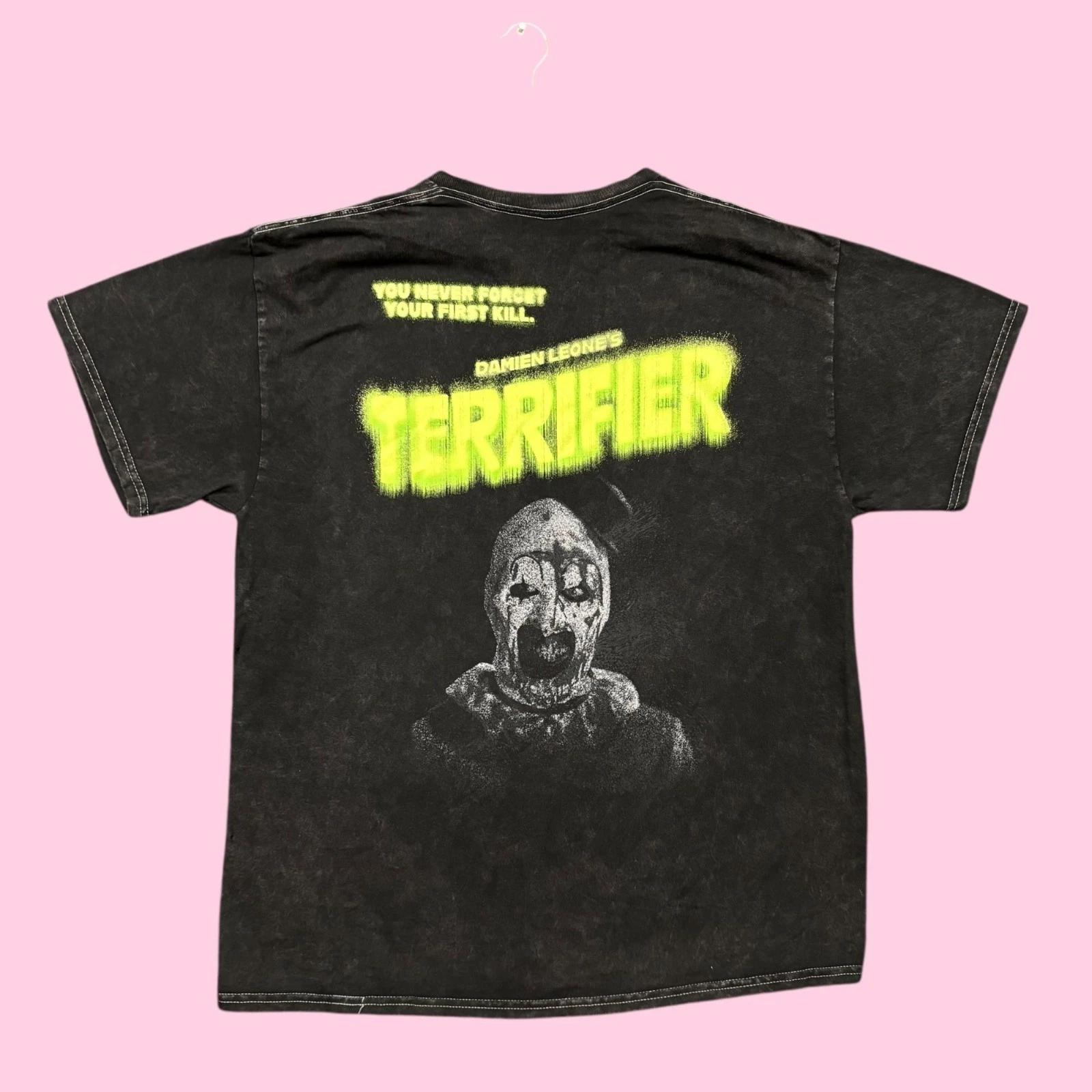 Bloody Disgusting x Terrifier Art the Clown Mineral Wash Tee XL XL