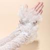 Elastic Sun Protection Sleeve Hollow Long Sleeved Arm Cover Sweet Lace Ice Silk Sleeves  Girl