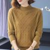 Suéter de punto para mujer de mediana edad, suéter holgado y cómodo para otoño e invierno