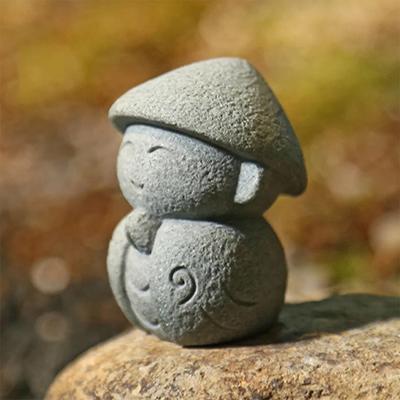 Statues de Bouddha Mignon Petit Bouddha Jizo Sculpture Figurines Ornements de Jardin Bouddha Japonais Ksitigarbha Aquarium Bonsaï