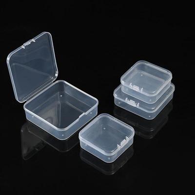 Scatola Rettangolare Traslucida in Plastica PP con Coperchio per Gioielli e Piccoli Oggetti
