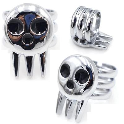 Anime Soul Eater Death The Kid Cosplay Rings Unisex Opening Adjustable Skull Ring Prop Jewelry Accessories