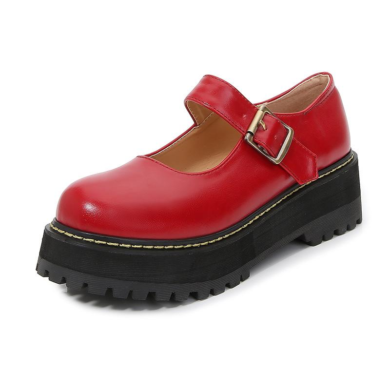 2021 Japanese High School Girl Shoses Women Flats Platform Jk Uniform Mary Jane Ankle Strap Student Ladies 34-43