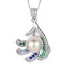 Jewelry Set Pearl Earrings Necklace Ring Australian White Silver Needle High-end Fashionable Women's Style