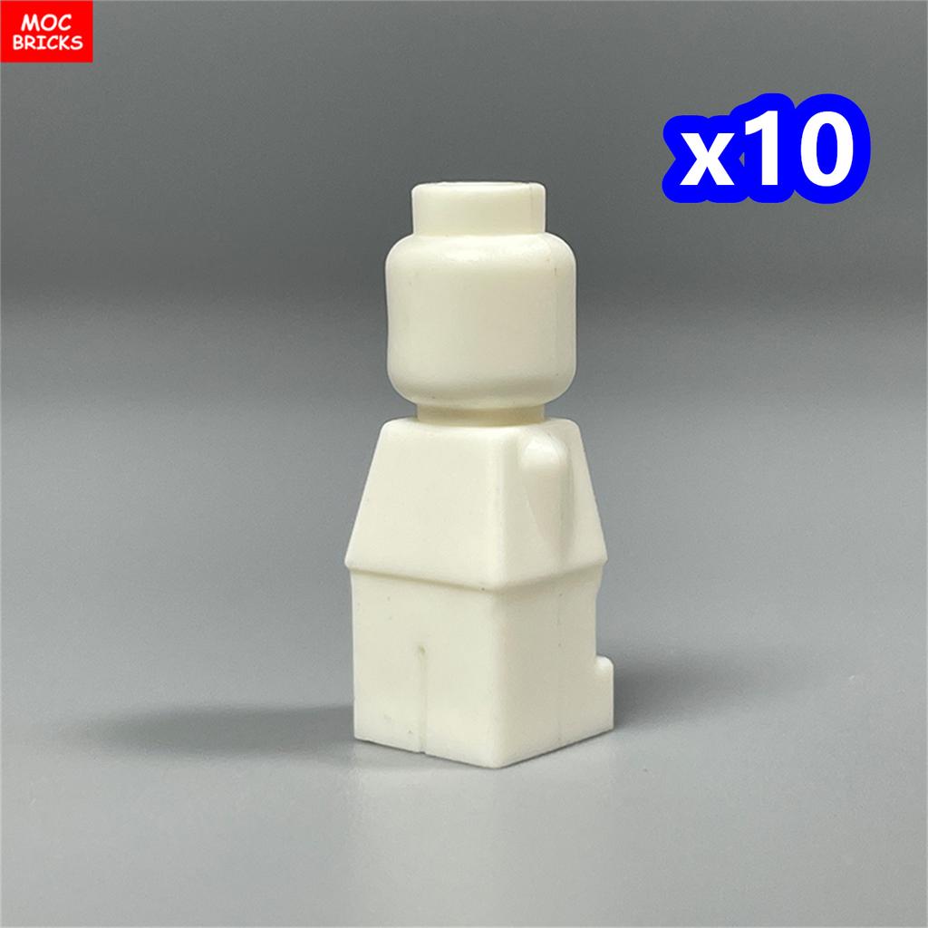10 peças Blocos MOC Figura Corpo Estátua Micro Peça de Xadrez 85863 16478 90398 Personalizado em Branco Sem Impressão Blocos de Construção Brinquedos para Crianças