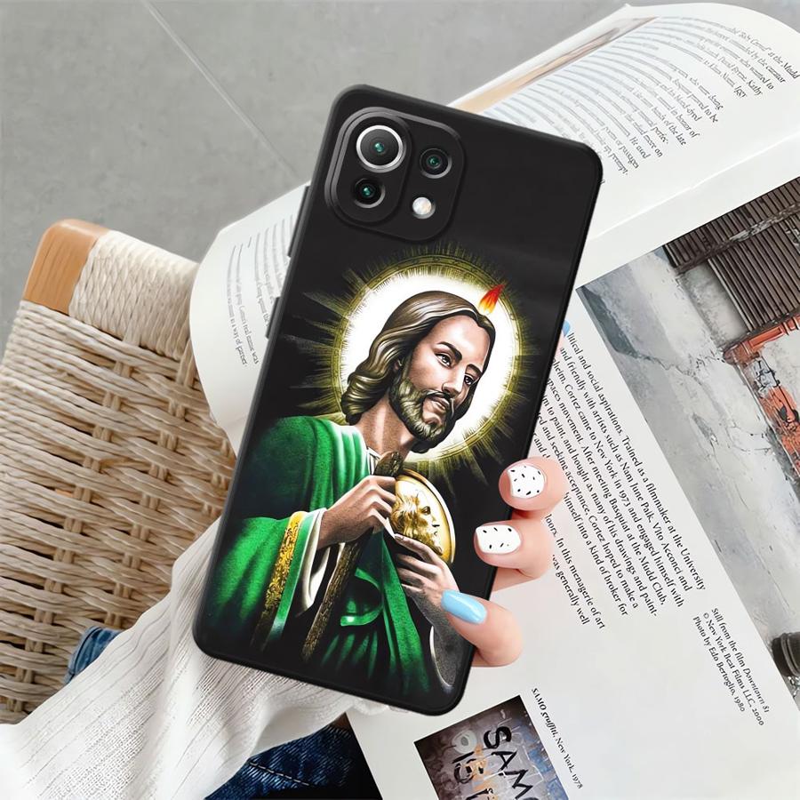 

Case for Xiaomi Mi 11 12 13 Lite 12X 13 14 15 Pro 10T 11T 12T Pro Black Soft Phone Cover The Cross Jesus Pattern Xiaomi Mi 11 Lite 5G