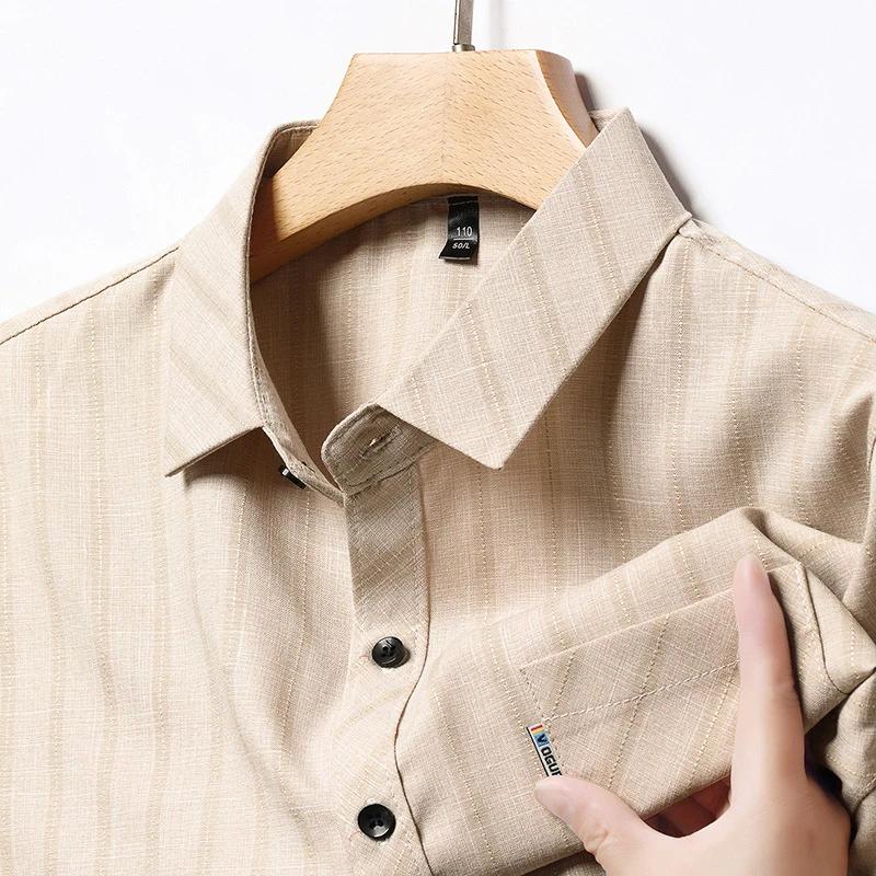 

New Men s Business Casual Short Sleeved Printed Shirt with Wrinkle Resistance No Ironing Comfortable All Season Versatile Top M жовтий