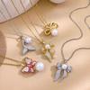 Necklace New Butterfly Zircon Necklace Accessories Women's Exquisite Versatile Premium Small Fresh Versatile Titanium Steel Accessories