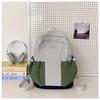 Schoolbag new high-value Mori ins fresh and sweet contrasting color splicing backpack junior high school students lightweight travel backpack