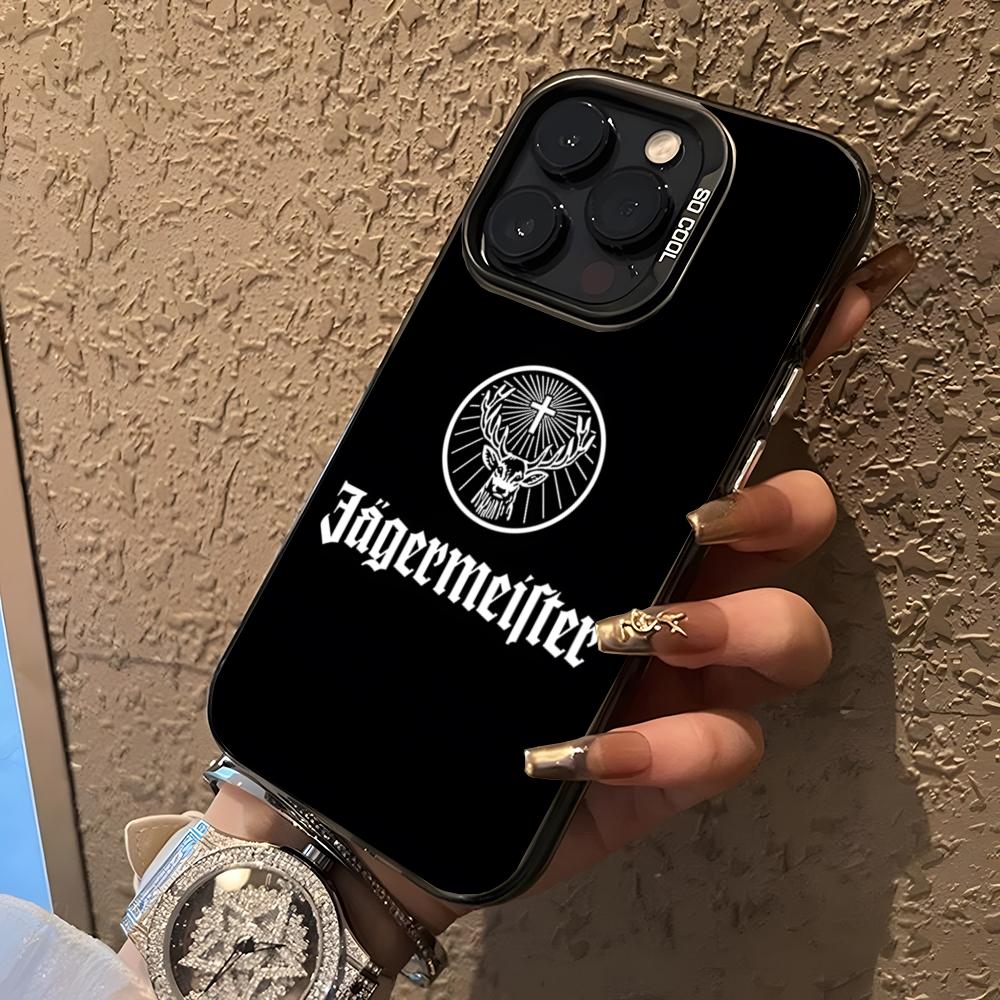 Classic J-Jager-Meister Phone Case For 17 Air IPhone 16 Pro Max 15 14 Plus 12 13 X XS Max 11 Colorful Silver Cover
