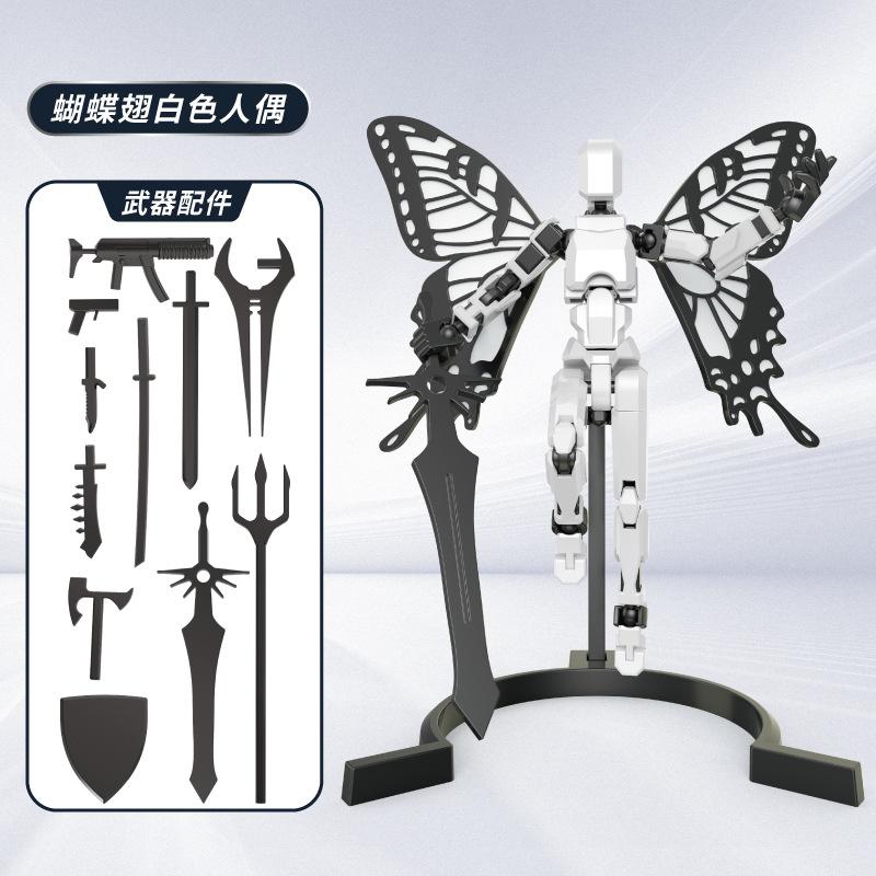 

3D Multi-Jointed Movable Shapeshift Robot Mannequin Butterfly 13 Action Model for Ornament Statue Decoration Gifts